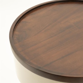 MASĂ LATERALĂ TONDO - GRI TAUPE - 37(L) x 37(l) x 45(h) - Img 3