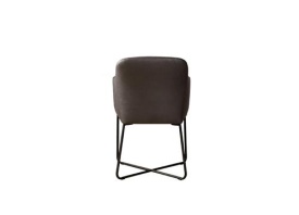 SCAUN ALBUFERA - METAL / MATERIAL - NEGRU / GRI - 58(L) X 82(H) X 57(L) - Img 3