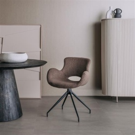SCAUN CAMPO - METAL / MATERIAL - NEGRU / MARO - 58(L) X 82(H) X 58(L) - Img 2