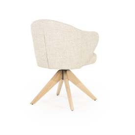 SCAUN CONNOR DONNA - LEMN DE STEJAR SI STOFA - BEJ - 61.5(L) x 60(l) x 81.5(h) cm - Img 7