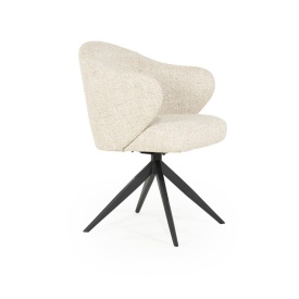SCAUN CONNOR DONNA - TESATURA SI METAL - BEJ - 61.5(L) x 60(l) x 81.5(h) cm - Img 10