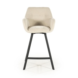 SCAUN DE BAR BLISS CU COTIERĂ - BEJ - 52(L) x 56.5(l) x 96.5(h) - Img 7