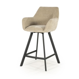 SCAUN DE BAR BLISS CU COTIERĂ - GRI TAUPE - 52(L) x 56.5(l) x 96.5(h)