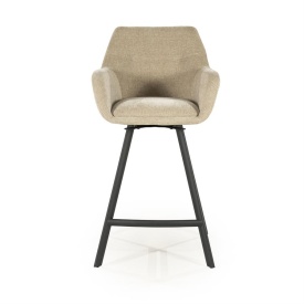 SCAUN DE BAR BLISS CU COTIERĂ - GRI TAUPE - 52(L) x 56.5(l) x 96.5(h) - Img 7