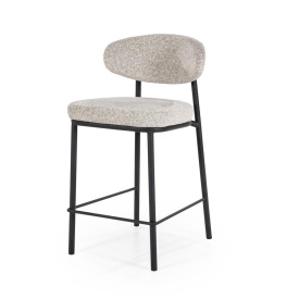 SCAUN DE BAR JARI - METAL ȘI ȚESĂTURĂ - BEJ - 50(L) x 52.5(l) x 92(h)