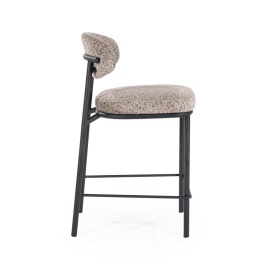 SCAUN DE BAR JARI - METAL ȘI ȚESĂTURĂ - TAUPE - 50(L) x 52.5(l) x 92(h) - Img 3