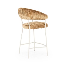 SCAUN DE BAR LIZZY FEMME - TESATURA SI METAL - GALBEN - 55(L) x 53(l) x 96(h) cm - Img 8