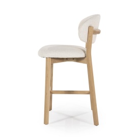 SCAUN DE BAR MIKKY MOON - TESATURA SI STEJAR - BEJ - 53(L) x 57.5(l) x 97.5(h) cm - Img 3
