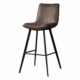 SCAUN DE BAR PAMPLONA - METAL / MATERIAL / PLASTIC - NEGRU / ANTRACIT - 53(L) X 105(H) X 43(L)