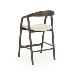 SCAUN DE BAR RAYVEN - LEMN DE FRASIN SI TESATURA - MARO - 55(L) x 61(l) x 94(h) cm - Img 5