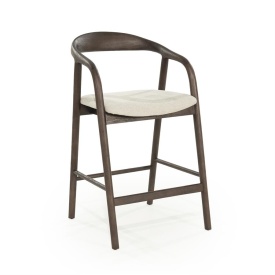 SCAUN DE BAR RAYVEN - LEMN DE FRASIN SI TESATURA - MARO - 55(L) x 61(l) x 94(h) cm - Img 11