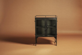 SCAUN DE BAR SEASHELL INALT - PU & METAL - NEGRU - 43(L) x 104(h) x 52(l) - Img 3