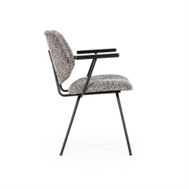SCAUN JON CU COTIERA MAYWOOD - TESATURA SI METAL - TAUPE - 62(L) x 57.5(l) x 82(h) cm - Img 9