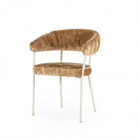 SCAUN LIZZY FEMME - TESATURA / METAL - GALBEN - 59(L) x 79(h) x 60.5(l) - Img 1