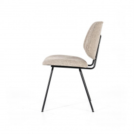 SCAUN LYNN - METAL / LEMN / TESATURA 100% POLIESTER - BEJ - 49.5(L) x 82(h) x 58(l) - Img 5
