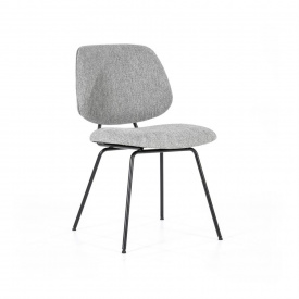SCAUN LYNN - METAL / LEMN / TESATURA 100% POLIESTER - GRI - 49.5(L) x 82(h) x 58(l) - Img 3