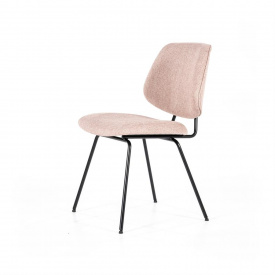 SCAUN LYNN - METAL / LEMN / TESATURA 100% POLIESTER - ROZ - 49.5(L) x 82(h) x 58(l) - Img 2