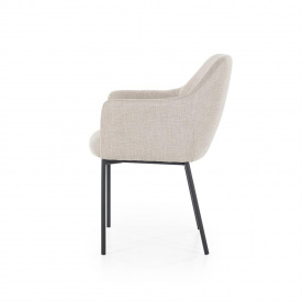 SCAUN PAUL - METAL / LEMN / TESATURA 100% POLIESTER - GRI DESCHIS - 58(L) x 82(h) x 60(l) - Img 3