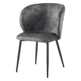 SCAUN PERANO - METAL / MATERIAL - NEGRU / VERDE INCHIS - 61(L) X 83(H) X 59.5(L) - Img 1