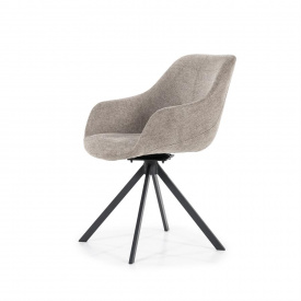 SCAUN PIVOTANT MAMÉ HOUSTON - METAL / LEMN / TESATURA 100% POLIESTER - BEJ - 58(L) x 82(h) x 61.5(l) - Img 2
