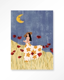 TABLOU - GIRL IN A POPPYFIELD