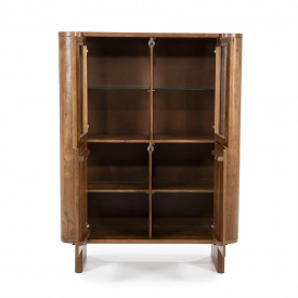 VITRINA JULIAN CU 4 USI - DIN LEMN DE SALCAM - MARO - 115(L) x 150(h) x 43(l) - (L) x (h) x (l) - Img 2
