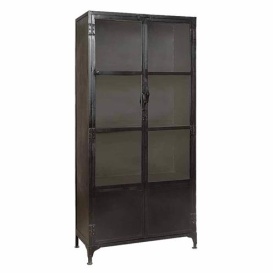 VITRINA RENEW - METAL / STICLA - NEGRU - 90(L) x 192(h) x 40(l)