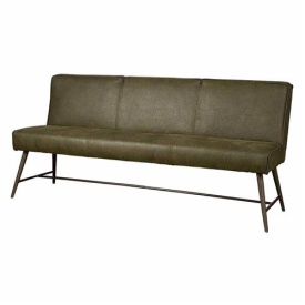 BANCA BELMONTE 155 CHEROKEE - METAL / MATERIAL - NEGRU / VERDE - 62(L) X 86(H) X 155(L)