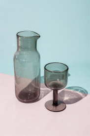 CARAFA BUBBLE - STICLA - GRI TRANSPARENT - Ø9.4 x 25(h) - Img 5