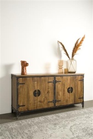 COMODA BASTO - LEMN DE MANGO [FSC] / METAL - NATURAL / NEGRU - 180(L) x 89(h) x 40(l) - Img 2