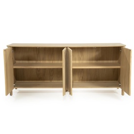 COMODA JAKE - LEMN SI FURNIR DE STEJAR - NATURAL - 183(L) x 47(l) x 80(h) cm - Img 6
