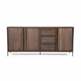 COMODA JIMMY CU 3 USI SI 3 SERTARE - DIN LEMN DE MANGO SI METAL - MARO - 180(L) x 80(h) x 40(l) - Img 1