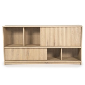 COMODA MILO - LEMN SI FURNIR DE STEJAR - NATURAL - 180(L) x 42(l) x 90(h) cm - Img 2