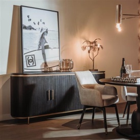 COMODA RIVELLO - LEMN DE MANGO [FSC] / METAL - NEGRU / AURIU - 210(L) x 85(h) x 45(l) - Img 2