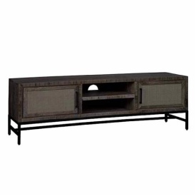COMODA TV CARINI - LEMN / METAL - NEGRU - 160(L) X 50(H) X 40(L) CM