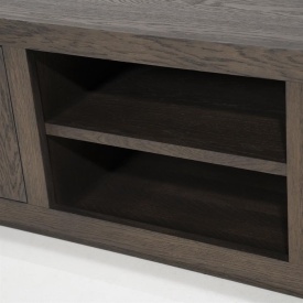 COMODA TV HELSINKI CM - LEMN SI FURNIR DE STEJAR - MARO - 160(L) x 42(l) x 45(h) cm - Img 5