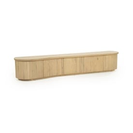 COMODA TV JOSH - LEMN SI FURNIR DE STEJAR - NATURAL - 240(L) x 42(l) x 43(h) cm - Img 5