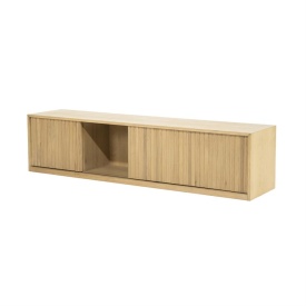 COMODA TV MILO - LEMN SI FURNIR DE STEJAR - NATURAL - 180(L) x 42(l) x 43(h) cm - Img 2