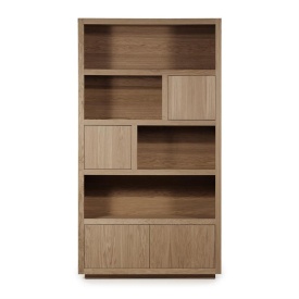 DULAP HELSINKI - LEMN SI FURNIR DE STEJAR - MARO - 120(L) x 42(l) x 220(h) cm