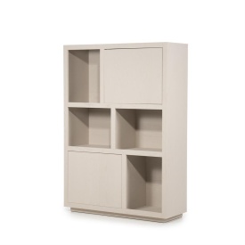 DULAP HELSINKI - LEMN SI FURNIR DE STEJAR - TAUPE - 120(L) x 42(l) x 170(h) cm - Img 3
