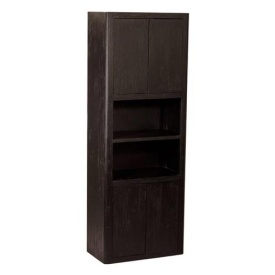 DULAP TENNA - LEMN DE MANGO [FSC] / METAL - NEGRU - 80(L) x 220(h) x 45(l)