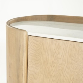 DULAPUL DON - LEMN DE STEJAR SI FURNIR - NATURAL - 120(L) x 40(l) x 140(h) cm - Img 10