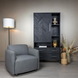 FOTOLIU BRADFORT - METAL / MATERIAL - NEGRU / GRI - 84(L) X 76(H) X 84(L) - Img 2