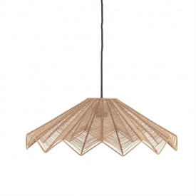LAMPA SUSPENDATA SHADE MARE - METAL - BEJ/NEGRU - 50(L) x 16(h) x 50(l) - Img 1