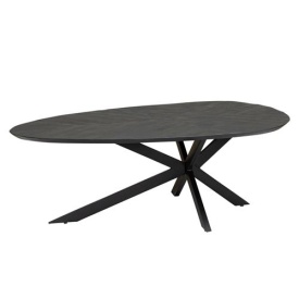 MASA DE CAFEA PIANELLA - LEMN DE MANGO / METAL - NEGRU - 130(L) X 45(H) X 80(L) CM - Img 1