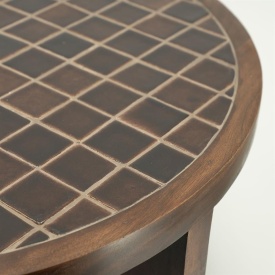 MASA DE CAFEA TILEDUP - LEMN DE MANGO SI CERAMICA - MARO - 70(L) x 70(l) x 35(h) - Img 5