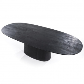 MASA DE DINING NEAGRA - LEMN DE MANGO - NEGRU - 300(L) x 76(h) x 110(l) - Img 3