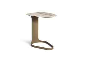 MASA LATERALA POLO - METAL / CUART - BRONZ / ALB MULTICOLOR - 40(L) x 53(h) x 50(l)