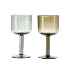 PAHAR DE VIN BUBBLE - STICLA - GRI TRANSPARENT - Ø 8 x 15.5(h) - Img 2