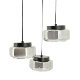 PIVOTATI GRUPUL ROTUND - METAL SI STICLA - GRI - 50(L) x 50(l) x 165(h) - Img 1
